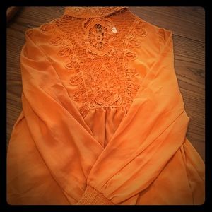 Mustard colored boutique top