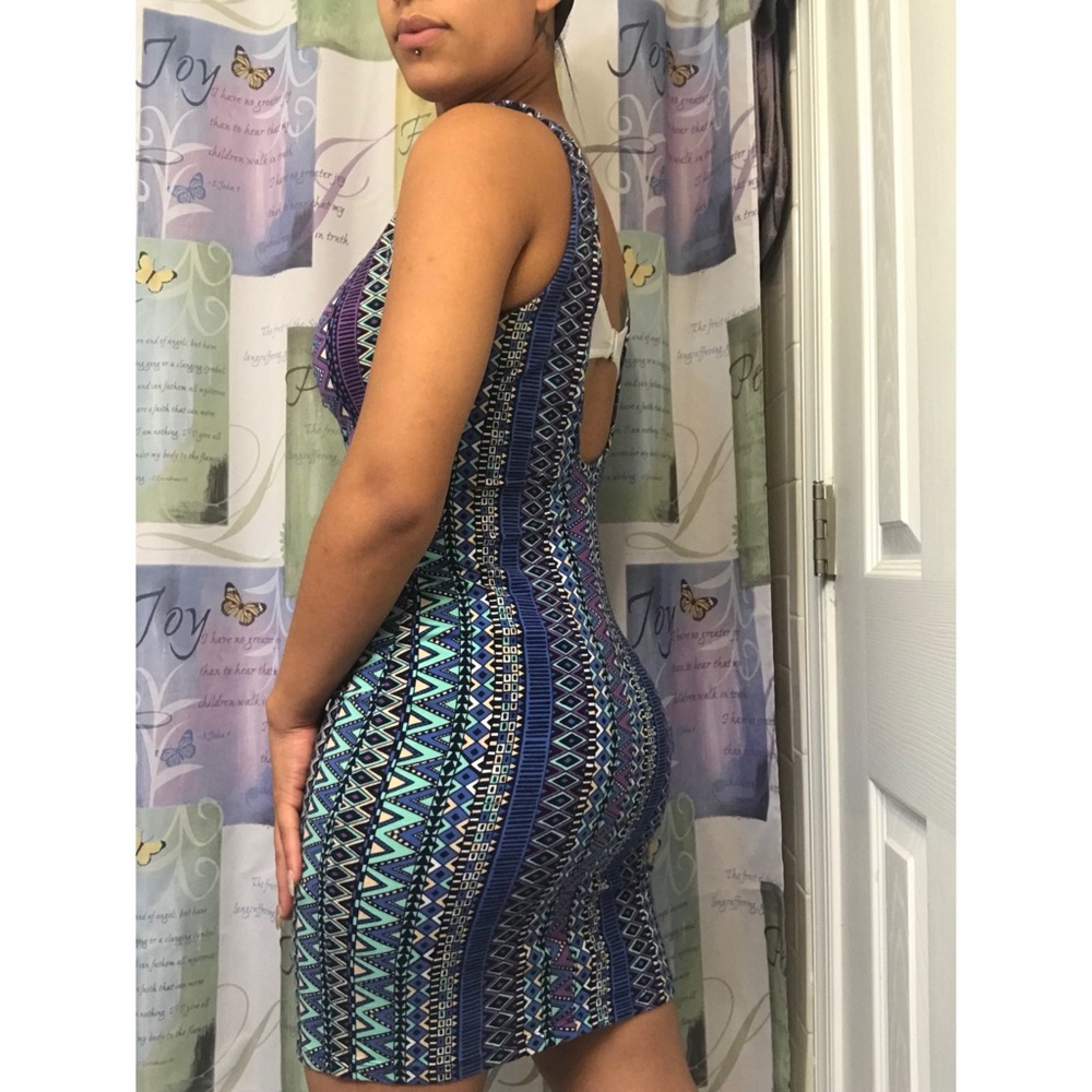 Aztec striped dress
