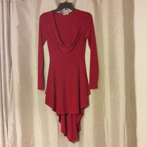 Ox blood fitted dress