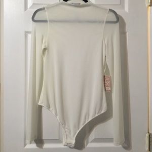 Sheer White Bodysuit NWT