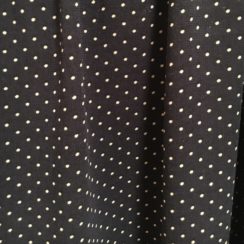 Navy Blue and White Polkadot Dress - Picture 3 of 5