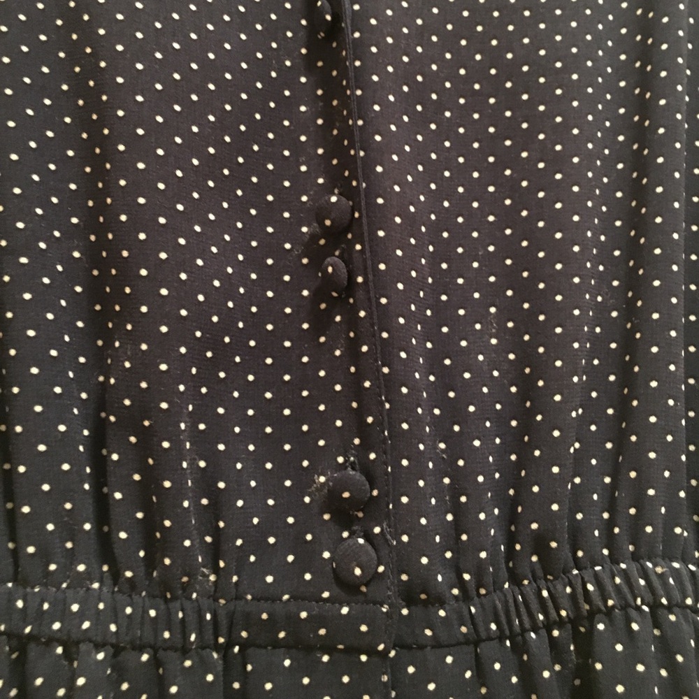 Navy Blue and White Polkadot Dress - Picture 5 of 5