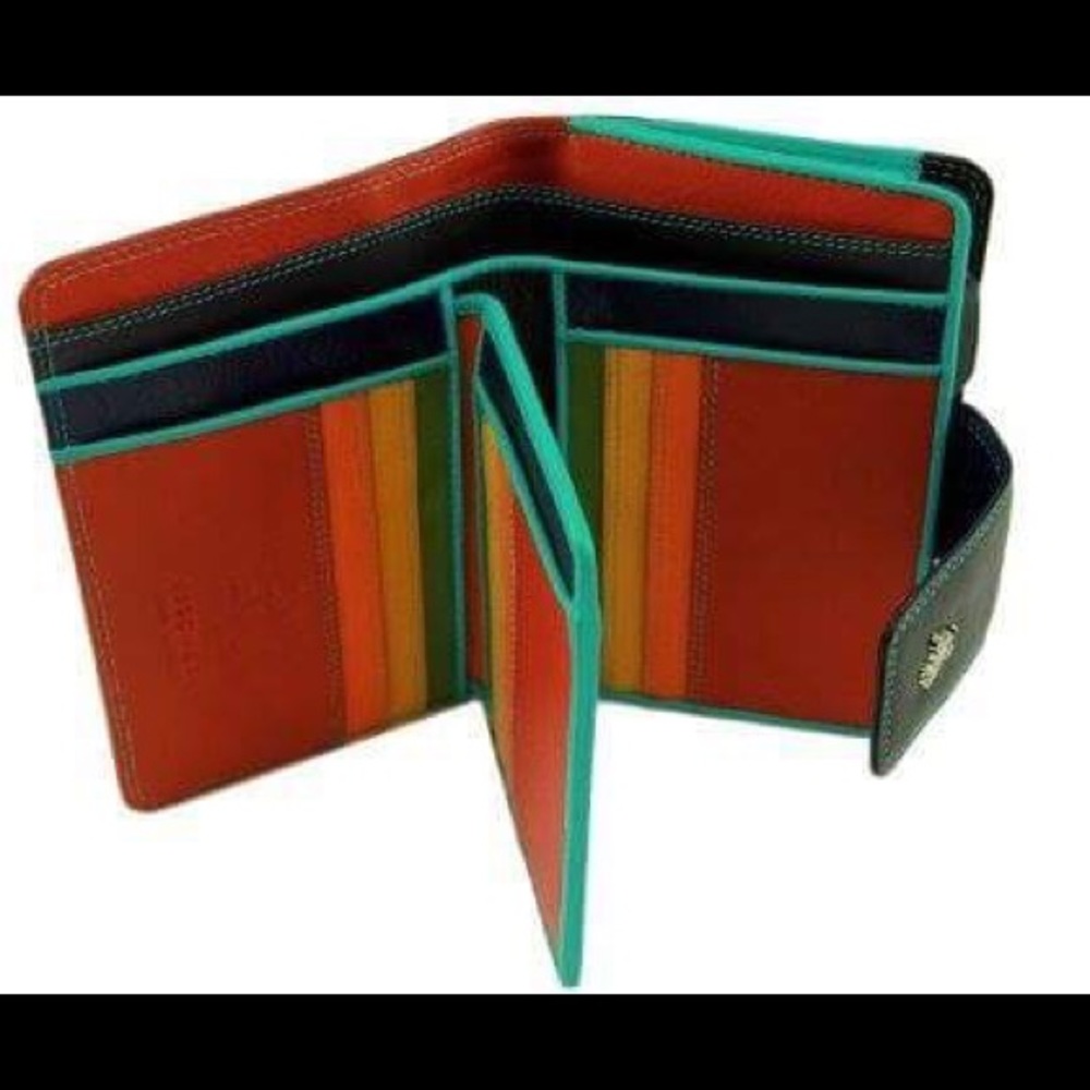 Visconti Leather Multi-Colored Bifold Wallet