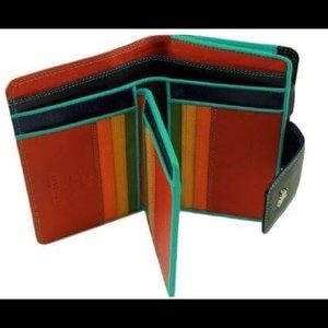 Visconti Leather Multi-Colored Bifold Wallet