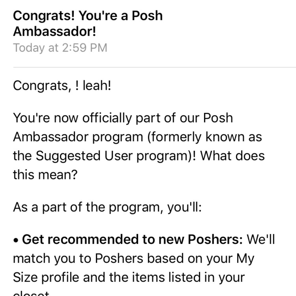 I’m a posh ambassador!