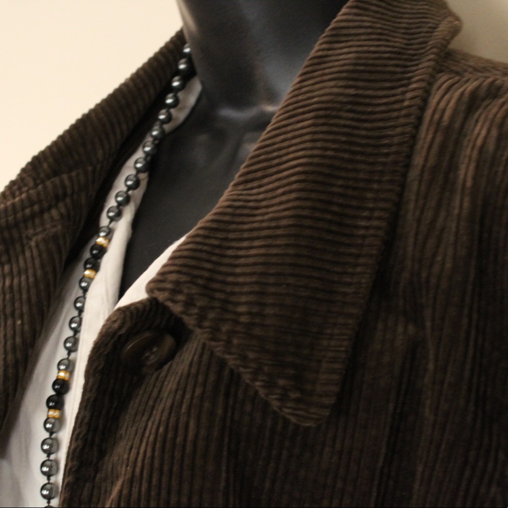 J. Jill Brown Corduroy Jacket Sz L
