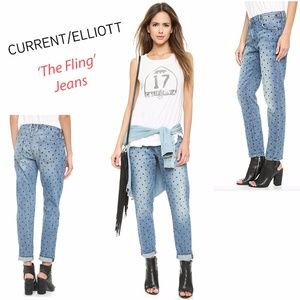 Current / Elliot 'The Fling' Jeans - Polka Dots