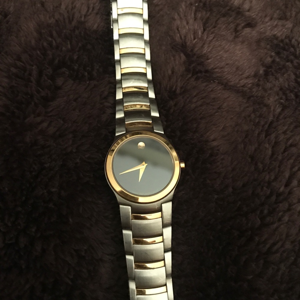 Womens two tone Movado watch