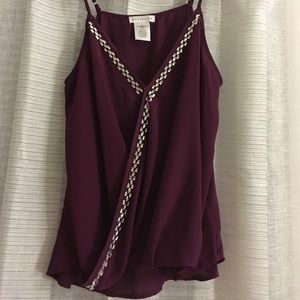 Socialite brand, jeweled purple top!