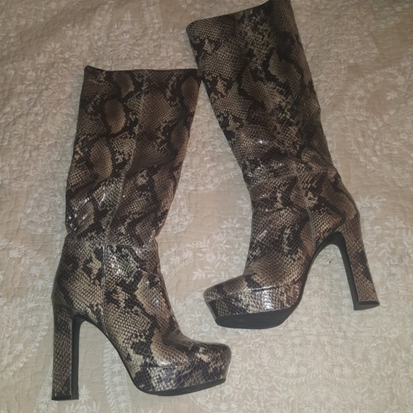 snake platform boots