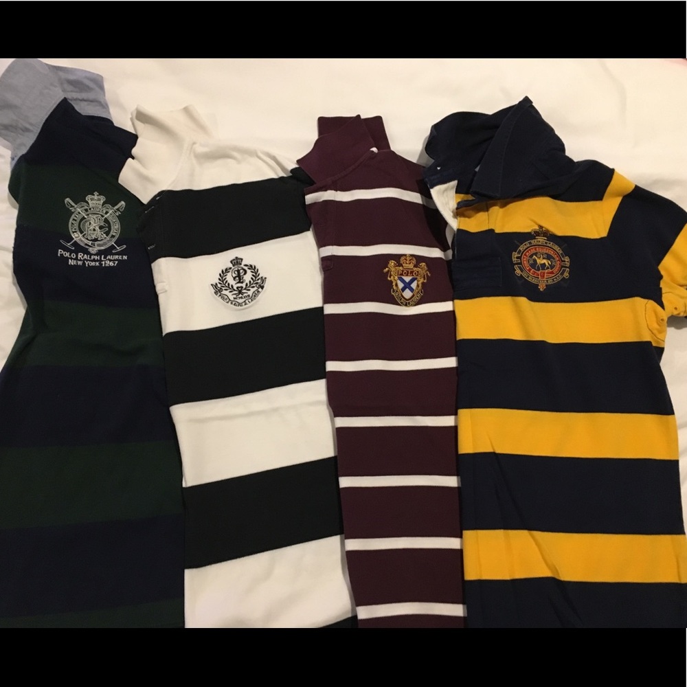 Four Polo shirts.