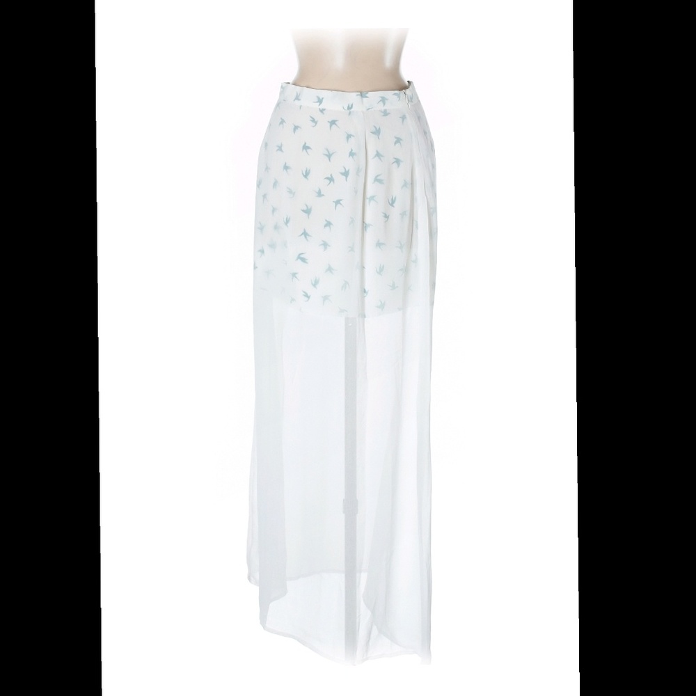 Nameless Blue Bird Printed Skirt