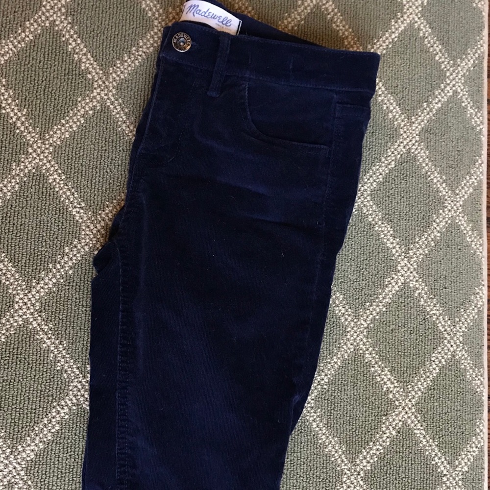 Madewell skinny Navy corduroy pant