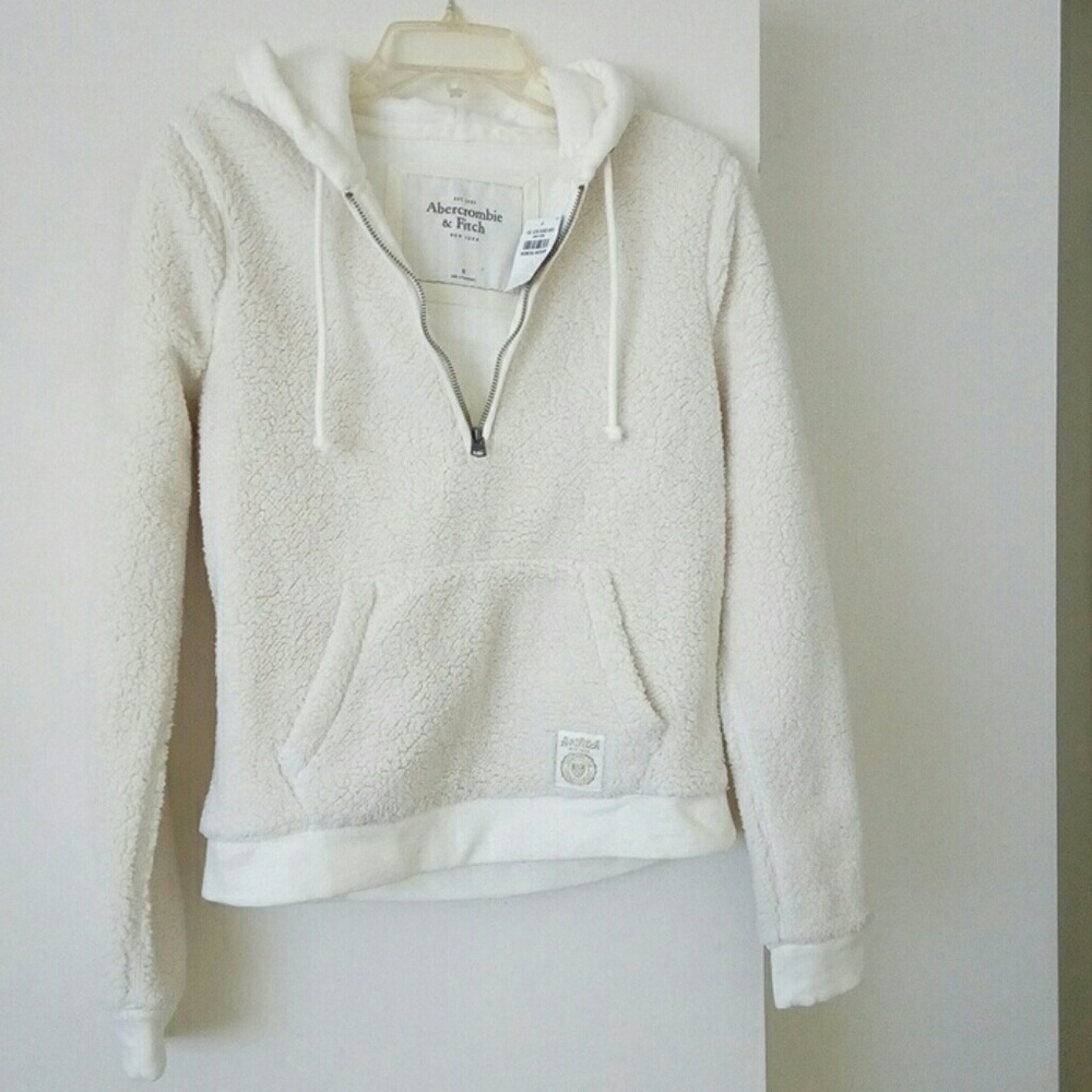 New Abercrombie & Fitch Sherpa hoodie size medium