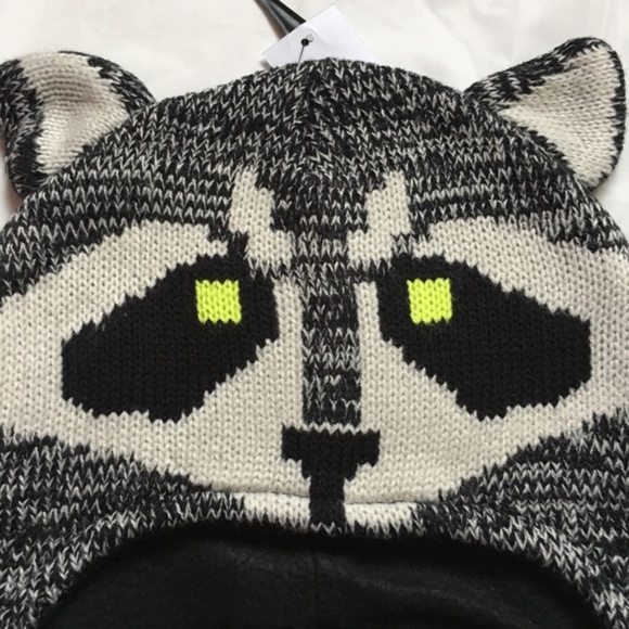 NEW Boys Racoon Winter Hat Peruvian - Picture 5 of 6