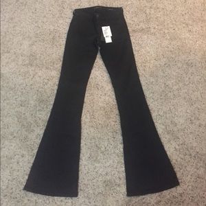 Guess black flare leg pants