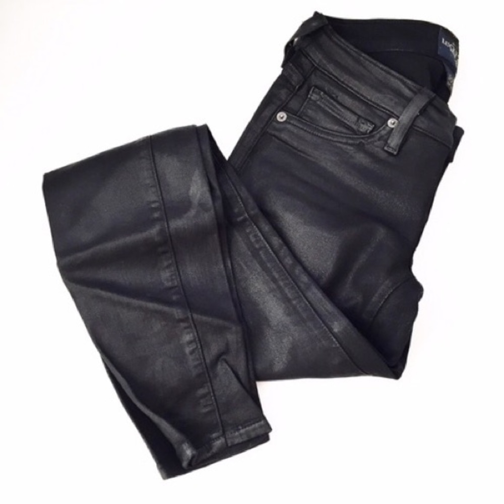 Lucky Brand Black Waxed Charlie Skinny Jean