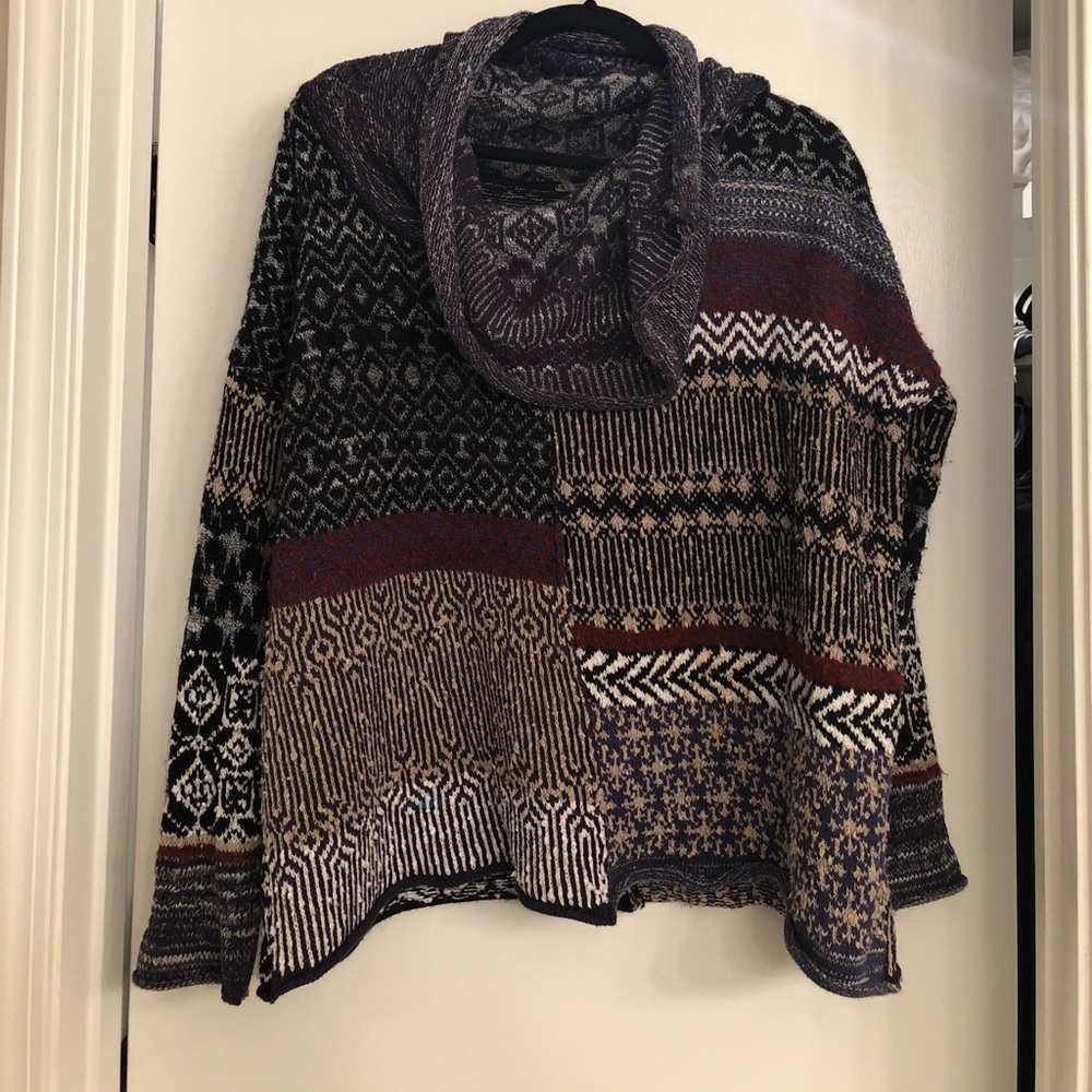 Patterned Free People Swing Sweater