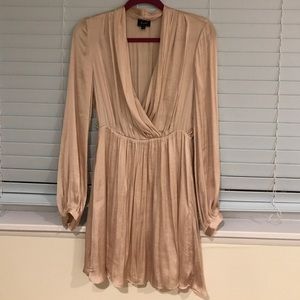 Bardot long sleeve wrap dress