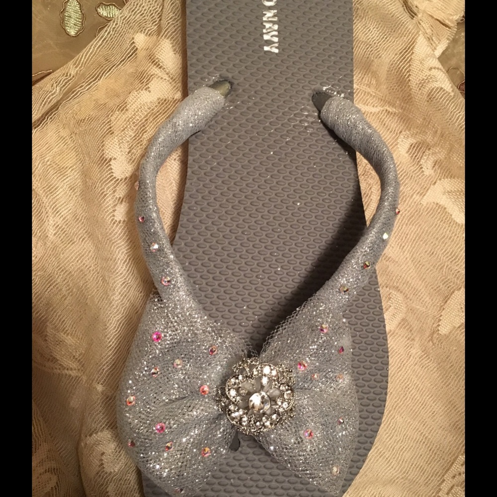 Custom Bridal Flip Flop Dancing slippers