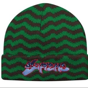 Supreme Zig Zag Beanie Green