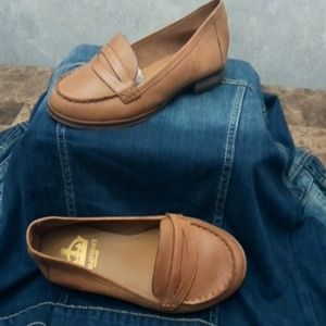 Camel Leather Loafers