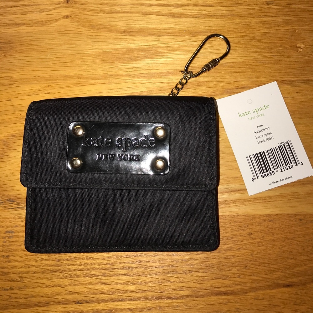Kate Spade Black Wallet Key Chain