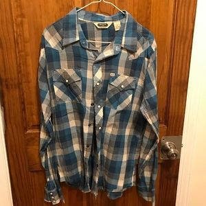 Urban Outfitters men’s flannel print button down