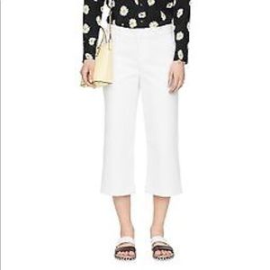 Kate Spade Denim Culotte Capris Fresh White
