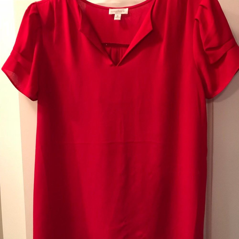 Charming Charlie Deep Red Top