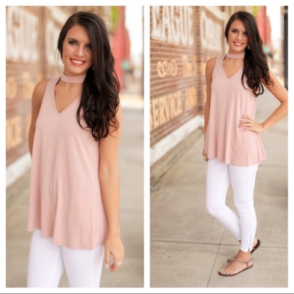 SALE! LAST ONE - NWT Mauve Choker Tank Top Tunic - Picture 4 of 5