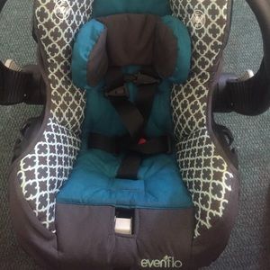 Evenflo blue car seat