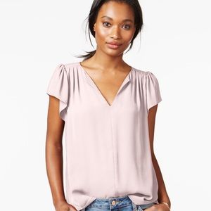 HP!! Flutter-Sleeve Woven Blush Pink Top