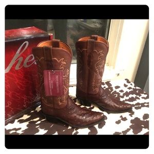 NWT Authentic Ostrich Lucchese Western Boots