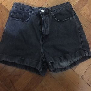 Grey High rise shorts
