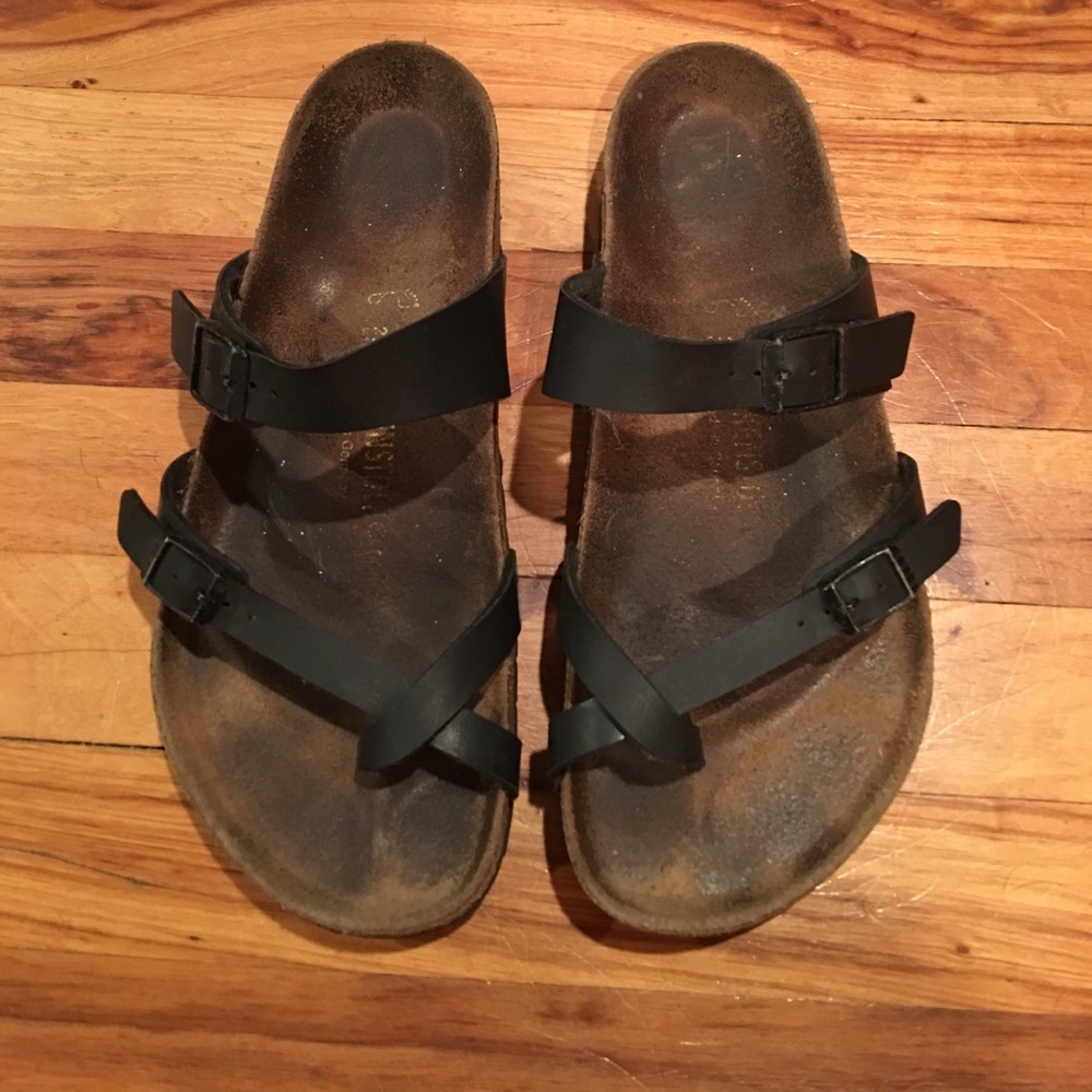 women’s size  10 black  leather Mayari Birkenstock