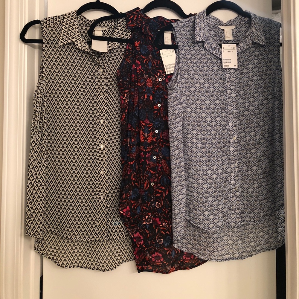 Set of 3 H&M button down tops