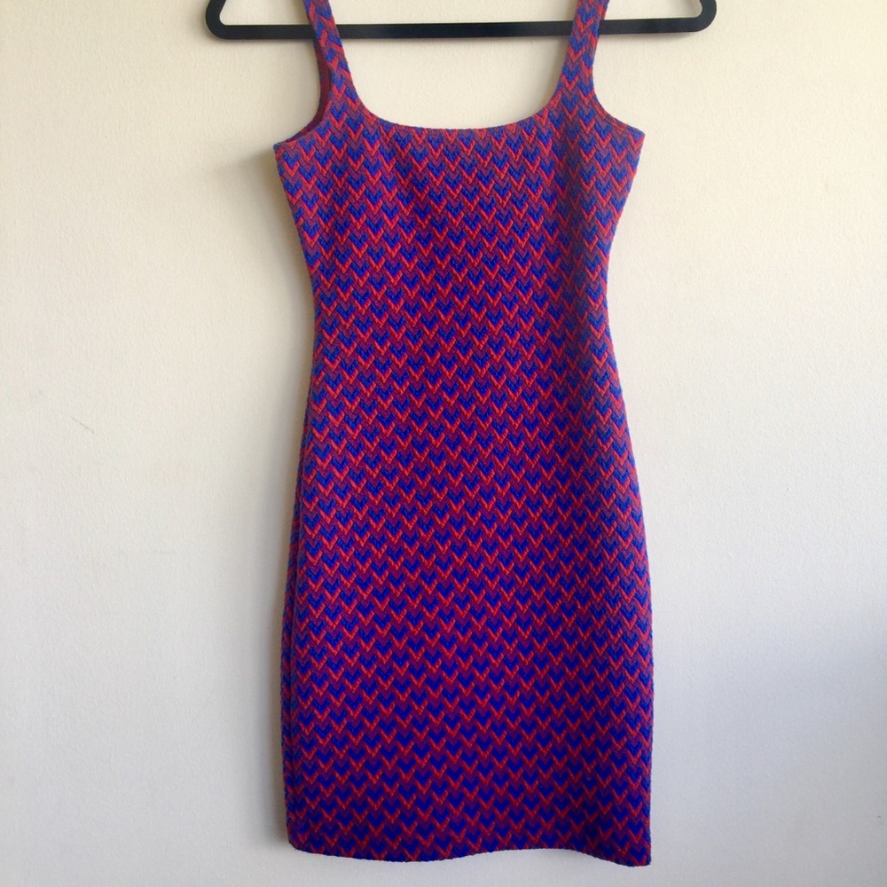 AMERICAN APPAREL Red & Blue Dress