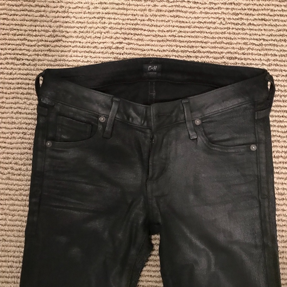 Citizens of humanity black wax skinny jeans, 26