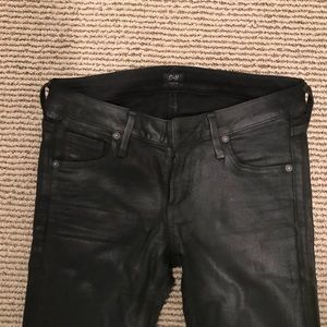 Citizens of humanity black wax skinny jeans, 26