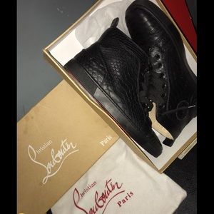 Christian Louboutin Python Flat Black men's shoes.