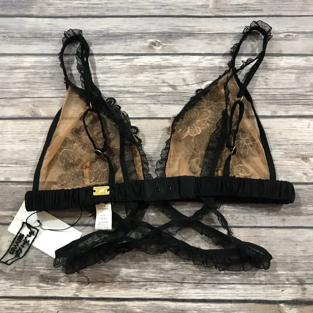 New For Love & Lemons Skivvies Heliotrope Bralette - Picture 5 of 6