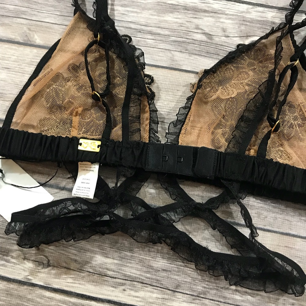 New For Love & Lemons Skivvies Heliotrope Bralette - Picture 6 of 6