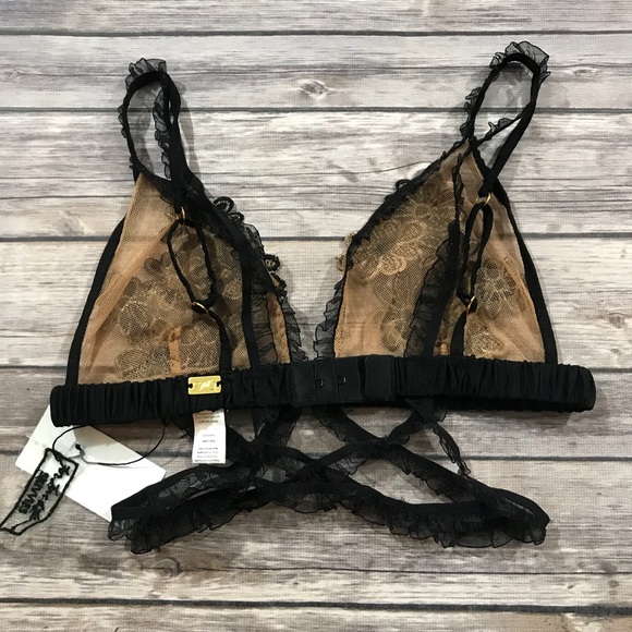 New For Love & Lemons Skivvies Heliotrope Bralette - Picture 5 of 6