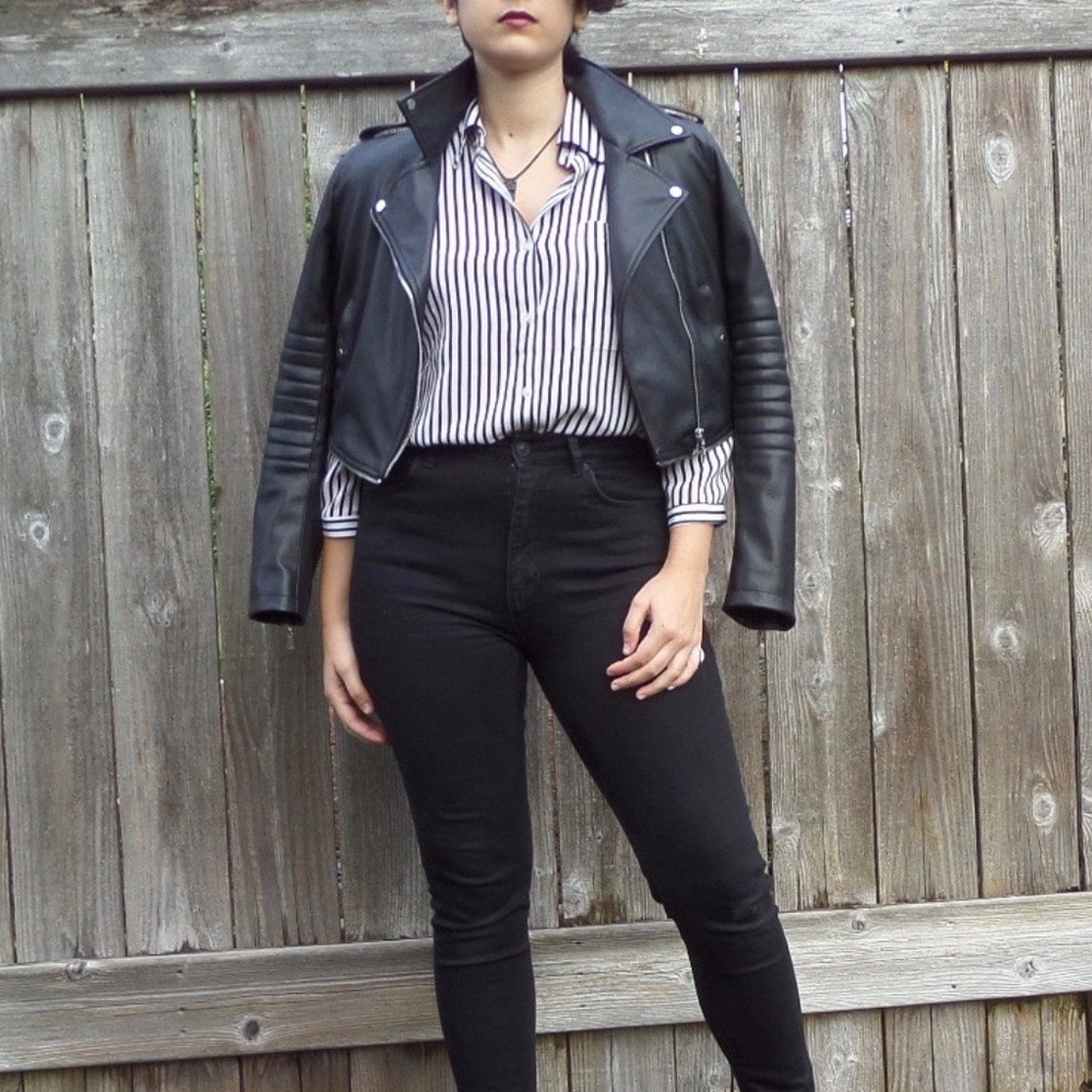 Stripped Black & White Blouse
