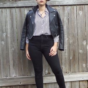 Stripped Black & White Blouse