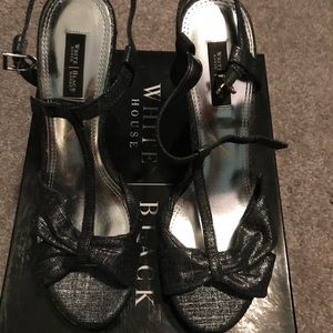 Black wedge sandal