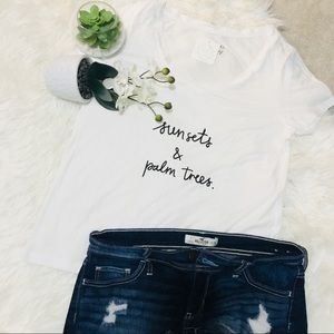 Sunset&Palm trees relaxed t-shirt