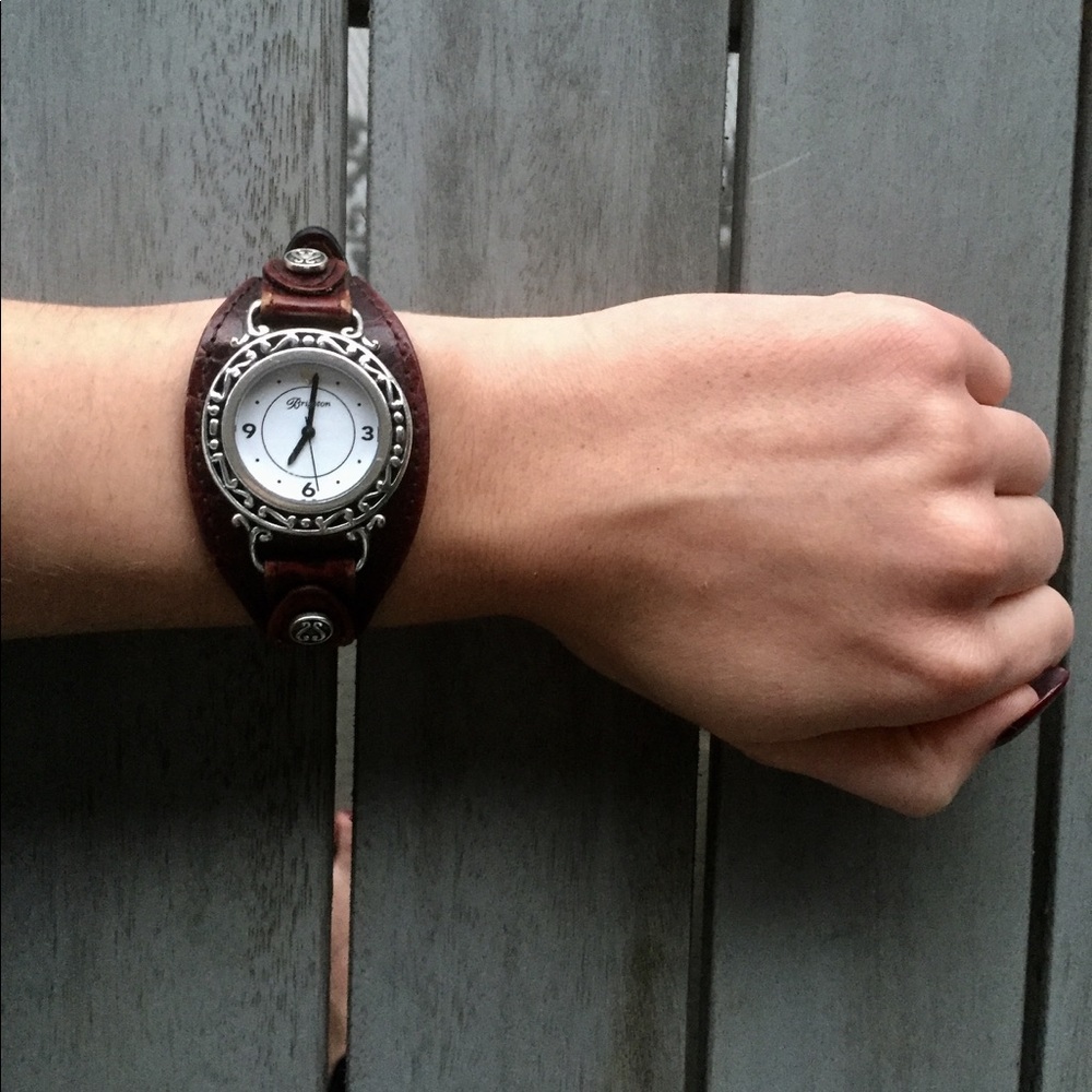 Brighton Deep Red Leather Watch