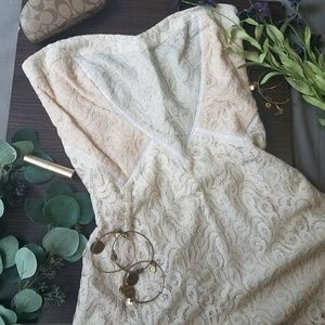 UO Kimchi Blue strapless lace dress